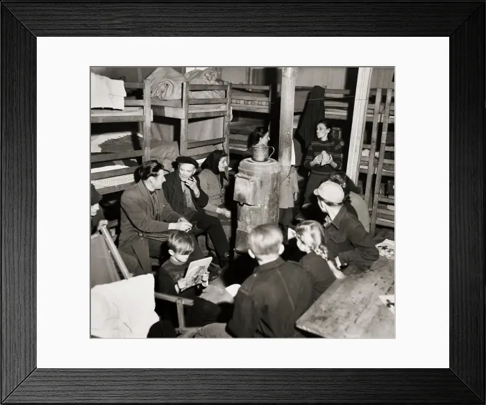 Framed Print : Displaced Persons In German Camp Framed Print : Displaced Persons In German Camp
