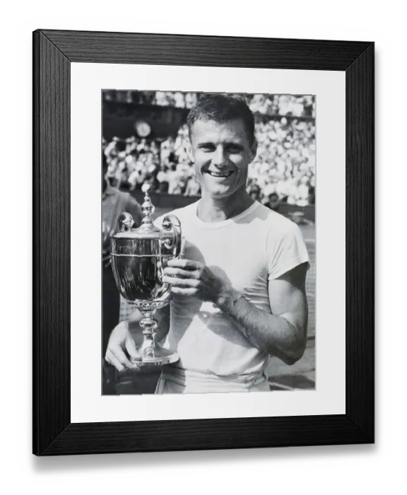 Framed Print : Ted Schroeder With Wimbledon Trophy Framed Print : Ted Schroeder With Wimbledon Trophy