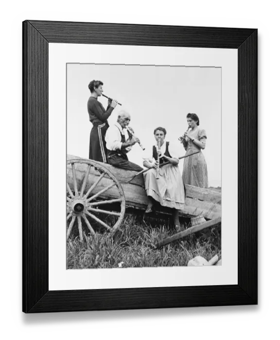 Framed Print : Martina Trapp and Others Playing Recorders
