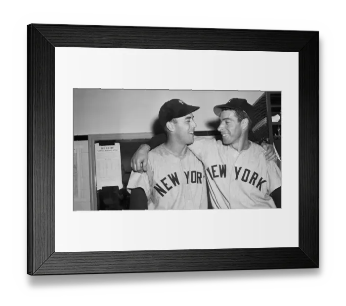 Framed Print : Portrait of Joe DiMaggio and Vic Raschi