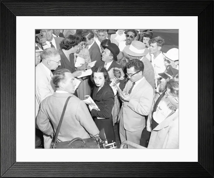 Framed Print : Judith Coplon Surrounded by Reporters Framed Print : Judith Coplon Surrounded by Reporters