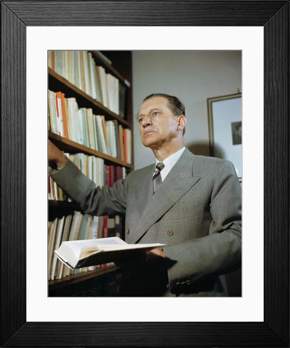Framed Print : Portrait of Premier Alcide de Gasperi Framed Print : Portrait of Premier Alcide de Gasperi