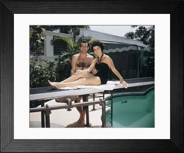 Framed Print : Elizabeth Taylor and William D. Pawley, Jr Framed Print : Elizabeth Taylor and William D. Pawley, Jr