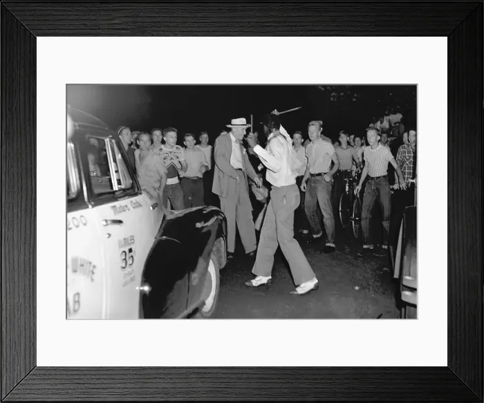 Framed Print : 13 Injured in Race Riot Framed Print : 13 Injured in Race Riot