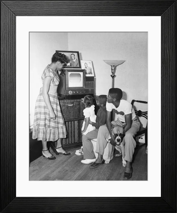 Framed Print : Mrs. Walcott & Children Listen To Radio Framed Print : Mrs. Walcott & Children Listen To Radio