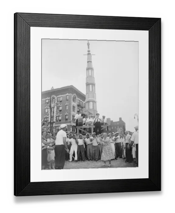 Framed Print : People Celebrating Patron Saint