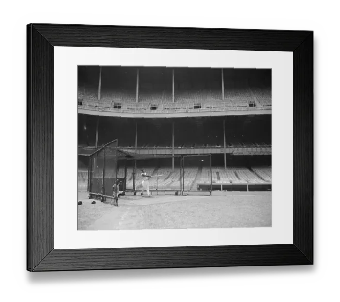 Framed Print : Joe DiMaggio During Batting Practice Framed Print : Joe DiMaggio During Batting Practice