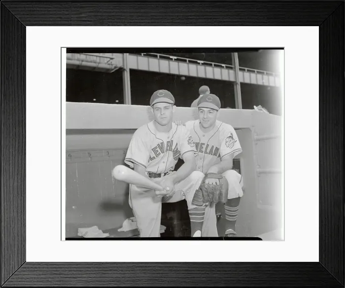 Framed Print : Ray Boone and Lou Boudreau Posing in Dugout Framed Print : Ray Boone and Lou Boudreau Posing in Dugout