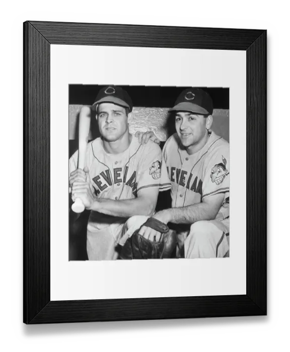 Framed Print : Lou Boudreau And Ray Boone In Uniform