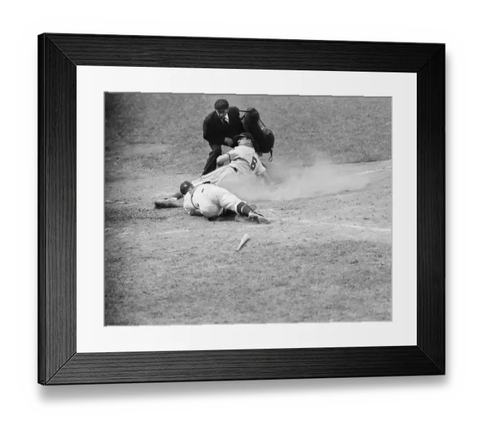 Framed Print : Yogi Berra Trying to Make Tag Framed Print : Yogi Berra Trying to Make Tag