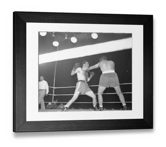 Framed Print : Jake LaMotta Punching Marcel Cerdan Framed Print : Jake LaMotta Punching Marcel Cerdan