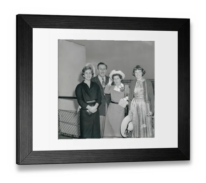 Framed Print : Walt Disney and Family Posing on Deck Framed Print : Walt Disney and Family Posing on Deck