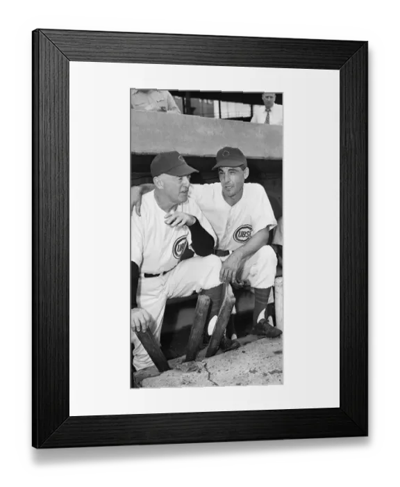 Framed Print : Frankie Frisch Talks W / Phil Cavaretta Framed Print : Frankie Frisch Talks W / Phil Cavaretta