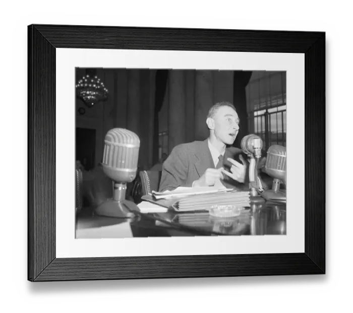 Framed Print : J.Robert Oppenheimer Testifying Framed Print : J.Robert Oppenheimer Testifying