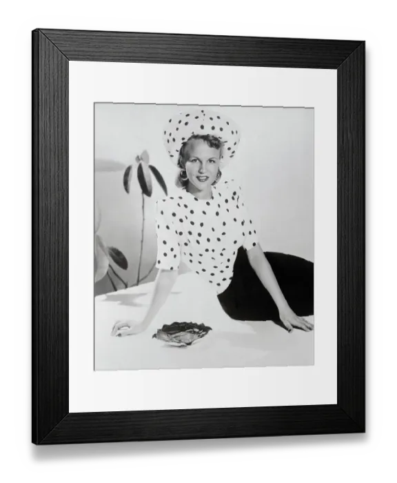 Framed Print : Peggy Lee Wearing Polka Dot Sombrero Outfit Framed Print : Peggy Lee Wearing Polka Dot Sombrero Outfit