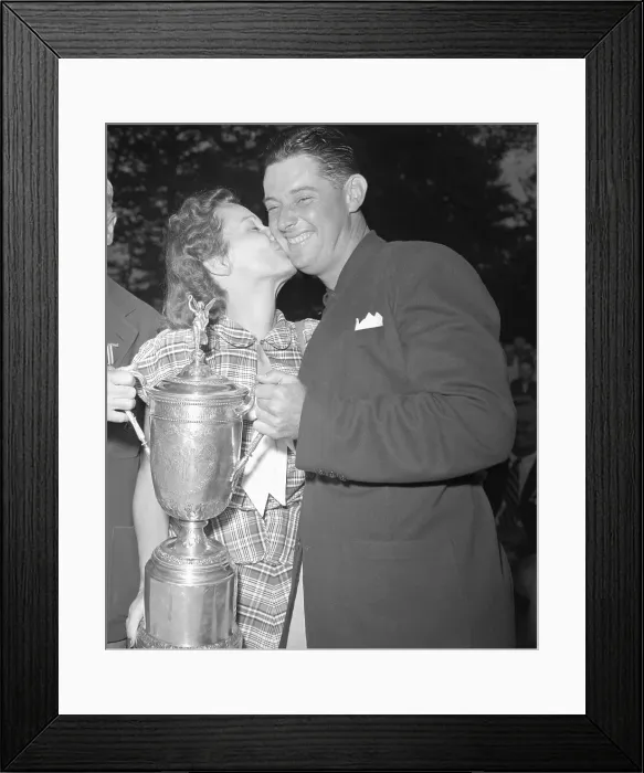Framed Print : Dr. Cary Middlecoff Kissing Wife Framed Print : Dr. Cary Middlecoff Kissing Wife