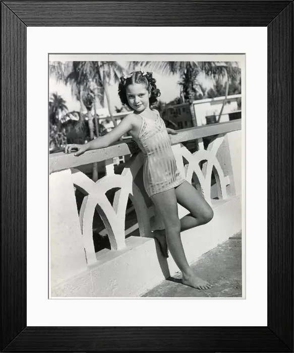 Framed Print : Girl In One-Peice Bathing Suit Framed Print : Girl In One-Peice Bathing Suit