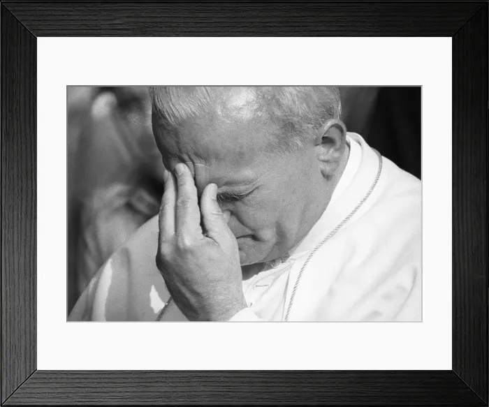 Framed Print : Pope John Paul II at His Family's Plot Framed Print : Pope John Paul II at His Family's Plot