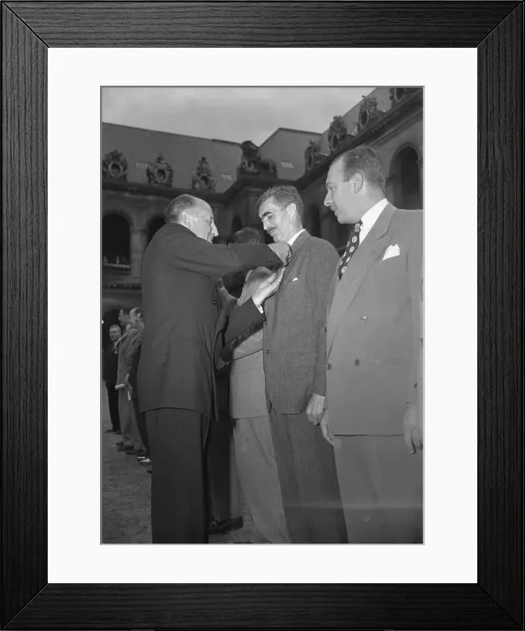 Framed Print : Walter Cronkite Giving Medals to Reporters Framed Print : Walter Cronkite Giving Medals to Reporters