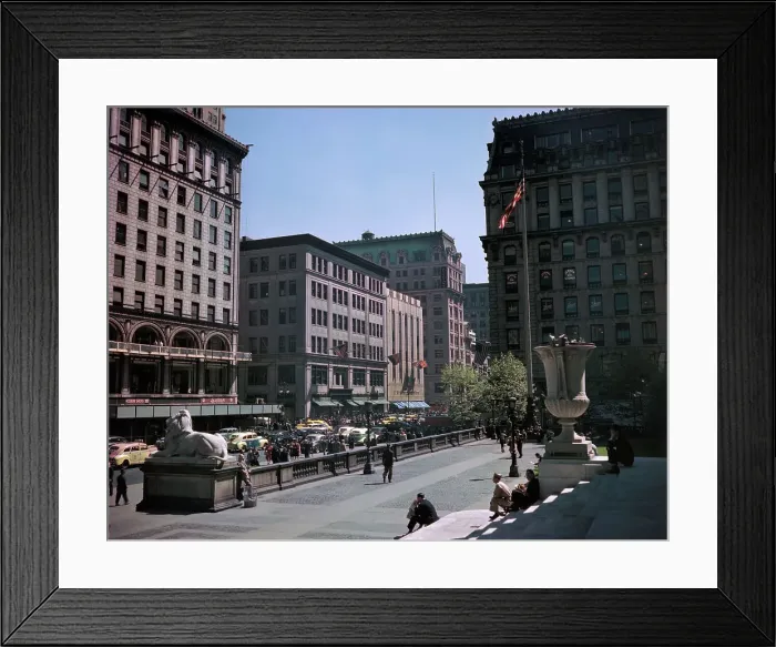 Framed Print : Scene at New York City Public Library Framed Print : Scene at New York City Public Library