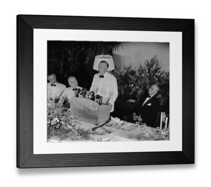 Framed Print : George C. Marshall Outlining Marshall Plan Framed Print : George C. Marshall Outlining Marshall Plan