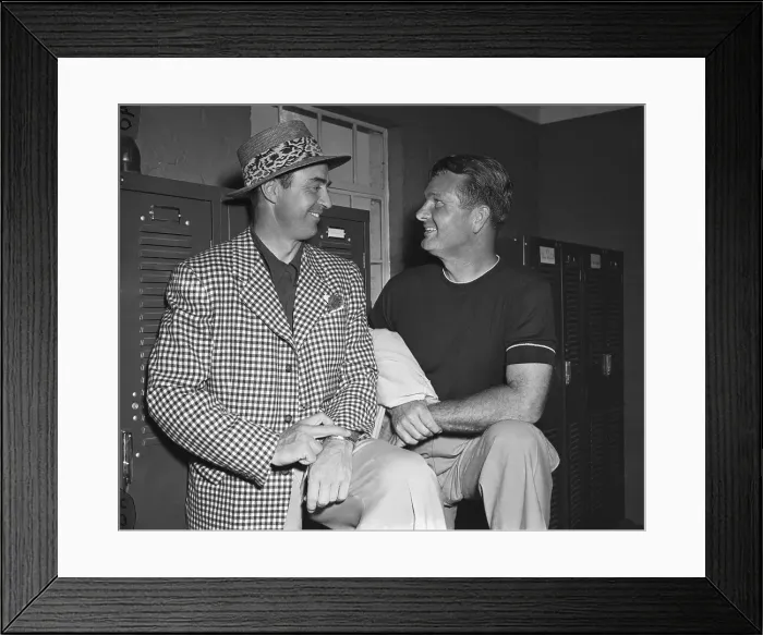 Framed Print : Sam Snead and Jimmy Demaret Talking in Locker Room Framed Print : Sam Snead and Jimmy Demaret Talking in Locker Room