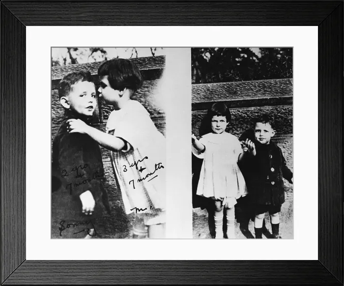 Framed Print : Young Rita Hayworth Standing with Her Brother Framed Print : Young Rita Hayworth Standing with Her Brother