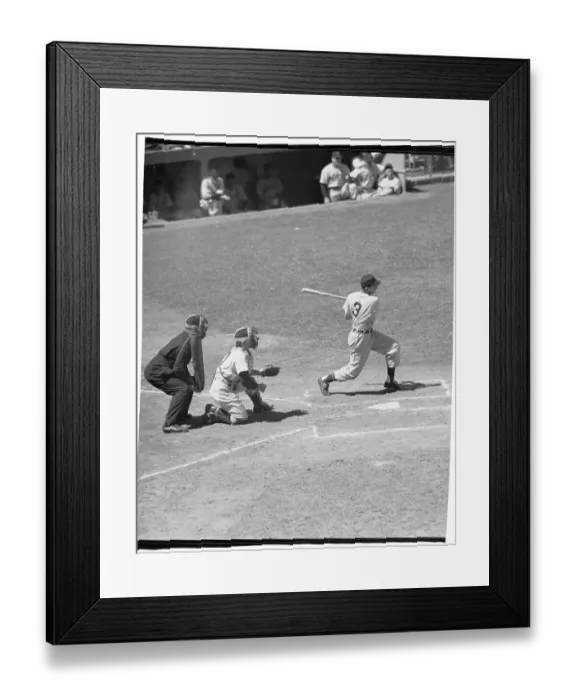 Framed Print : Johnny Groth Hitting Baseball Framed Print : Johnny Groth Hitting Baseball