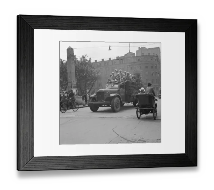 Framed Print : Communist Troops Entering Shanghai Framed Print : Communist Troops Entering Shanghai