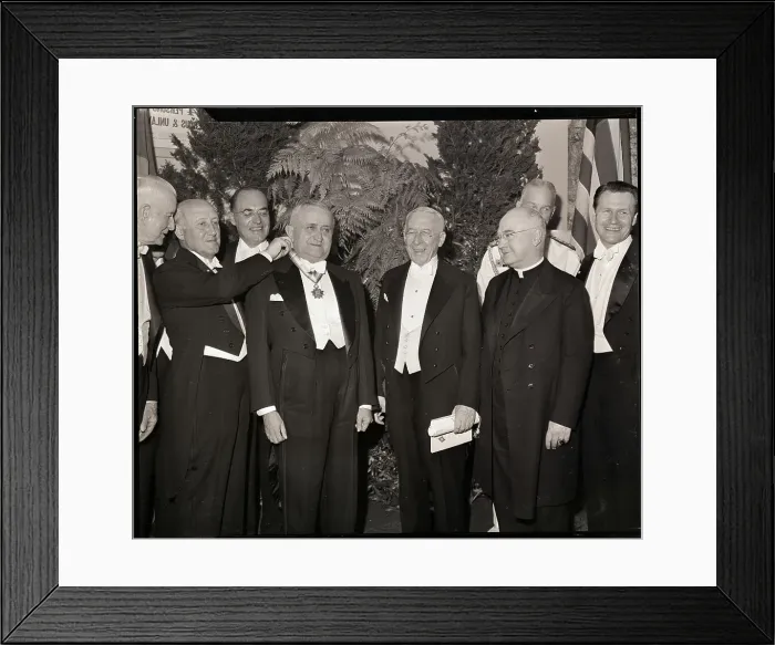 Framed Print : President Dutra Receives Pan American Medal Framed Print : President Dutra Receives Pan American Medal