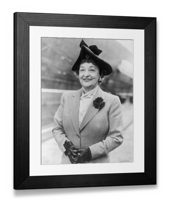 Framed Print : Millicent Hearst Posing on Ship Deck Framed Print : Millicent Hearst Posing on Ship Deck