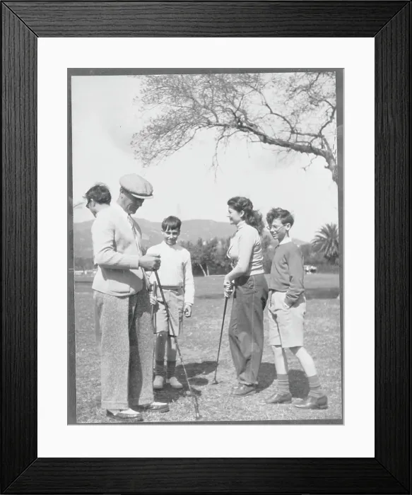 Framed Print : Rita Hayworth Receiving Golfing Instructions Framed Print : Rita Hayworth Receiving Golfing Instructions