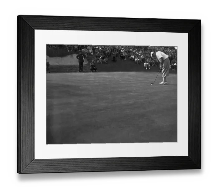 Framed Print : Bobby Locke Putting in Tournament Framed Print : Bobby Locke Putting in Tournament