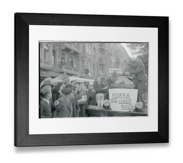 Framed Print : Berliners Celebrating Lifting of Blockade Framed Print : Berliners Celebrating Lifting of Blockade
