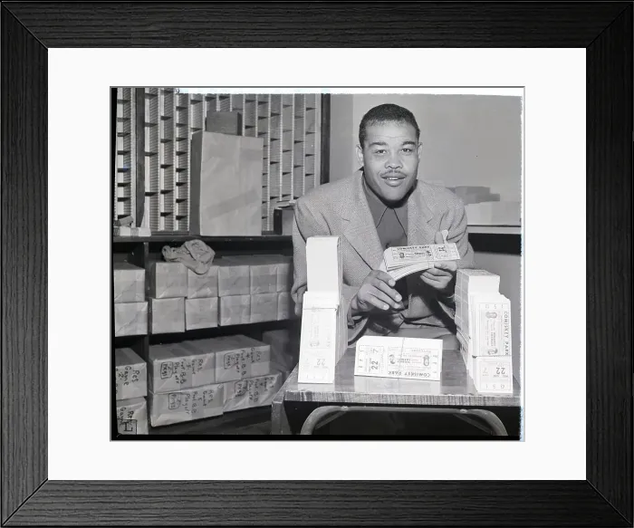 Framed Print : Joe Louis Showing Tickets Framed Print : Joe Louis Showing Tickets