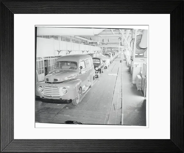 Framed Print : View of Assembly Line at Ford Plant Framed Print : View of Assembly Line at Ford Plant