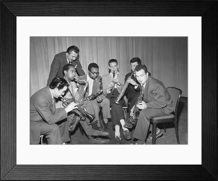 Framed Print : French And American Jazz Musicians Framed Print : French And American Jazz Musicians