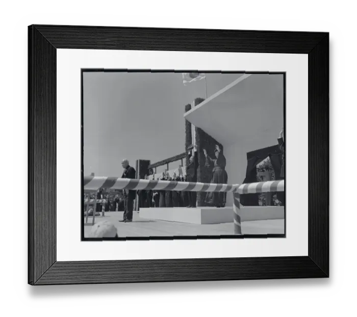 Framed Print : Japanese Royalty Raising Arms