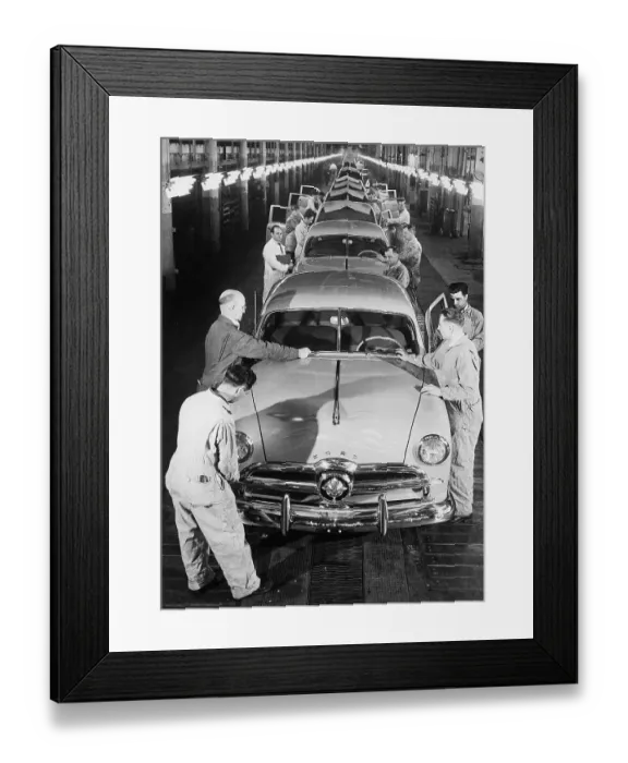 Framed Print : Ford Automobile Assembly Line Framed Print : Ford Automobile Assembly Line