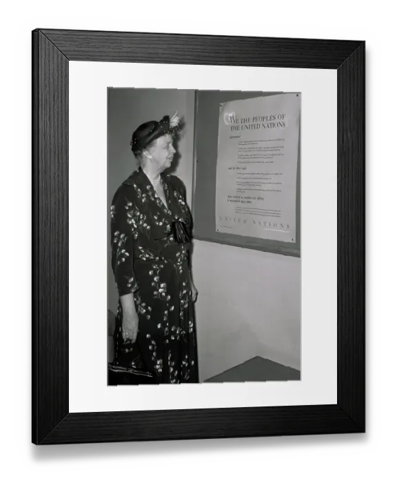 Framed Print : Eleanor Roosevelt Reading United Nations Bill of Rights Framed Print : Eleanor Roosevelt Reading United Nations Bill of Rights