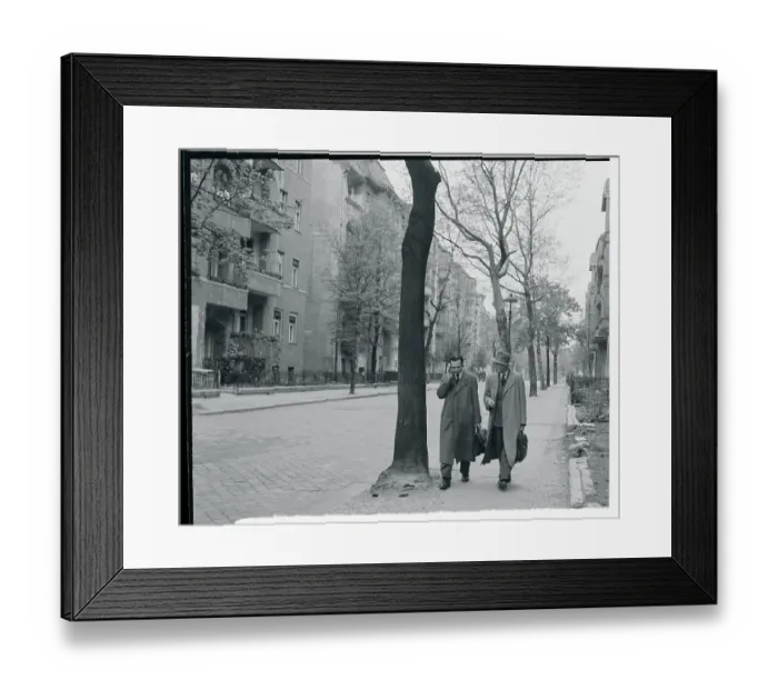 Framed Print : German Electricity Agents on the Street Framed Print : German Electricity Agents on the Street