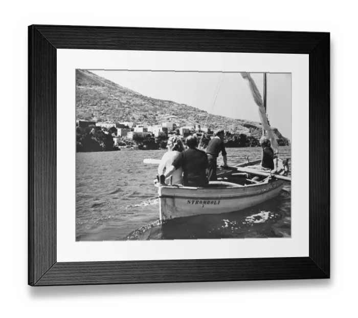 Framed Print : Ingrid Bergman and Roberto Rossellini Touring Stromboli Island Framed Print : Ingrid Bergman and Roberto Rossellini Touring Stromboli Island