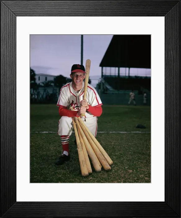 Framed Print : Stan Musial Posing with Baseball Bat Framed Print : Stan Musial Posing with Baseball Bat