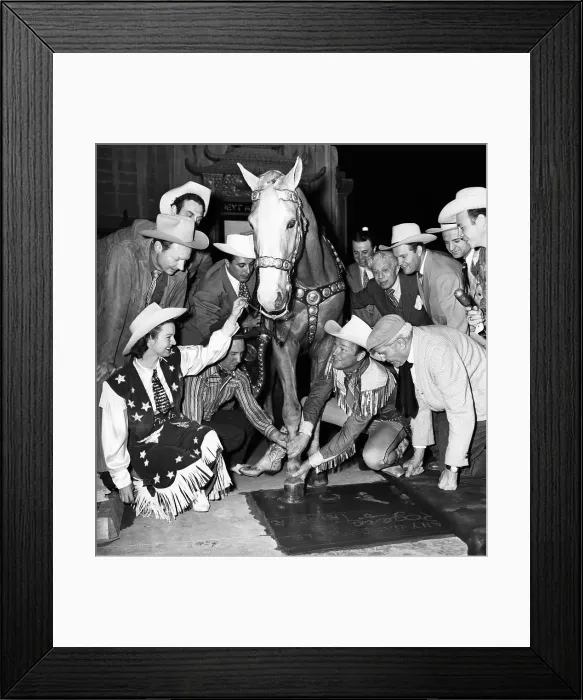 Framed Print : Roy Rogers And Trigger At Grauman'S Framed Print : Roy Rogers And Trigger At Grauman'S