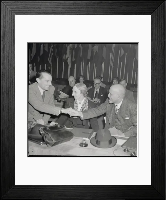 Framed Print : Frederic Joliot-Curie and W.E.B. DuBois Shaking Hands Framed Print : Frederic Joliot-Curie and W.E.B. DuBois Shaking Hands