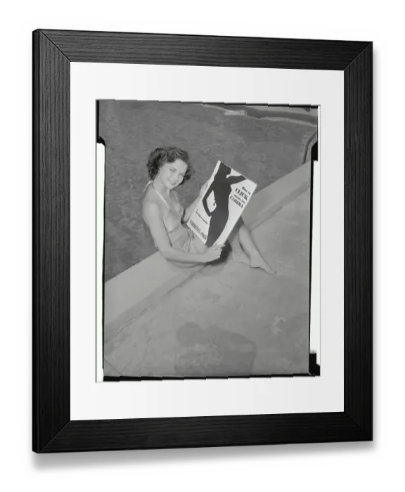 Framed Print : Jackie Ward Sitting With Book Framed Print : Jackie Ward Sitting With Book