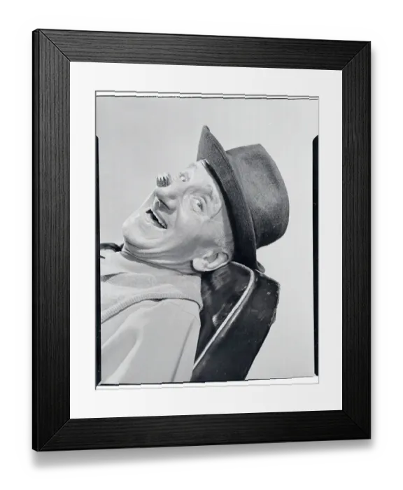Framed Print : Comedian Jimmy Durante Wearing a Hat and Crown on His Nose Framed Print : Comedian Jimmy Durante Wearing a Hat and Crown on His Nose