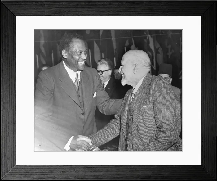 Framed Print : William Dubois Congratulating American Singer Framed Print : William Dubois Congratulating American Singer