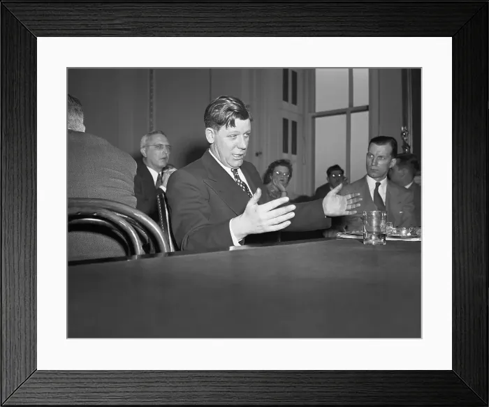 Framed Print : H.L. Mitchell Testifying Before Senate Labor Committee Framed Print : H.L. Mitchell Testifying Before Senate Labor Committee
