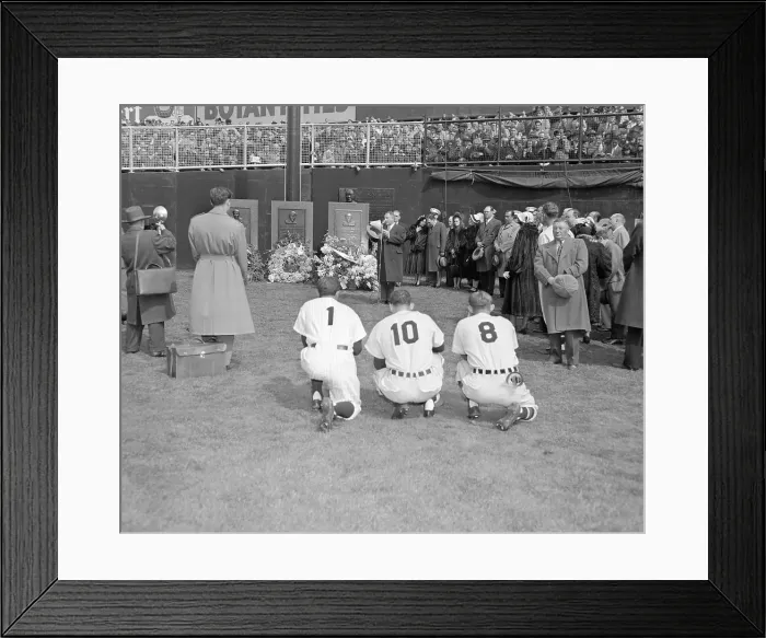 Framed Print : Ceremony Paying Tribute to Babe Ruth